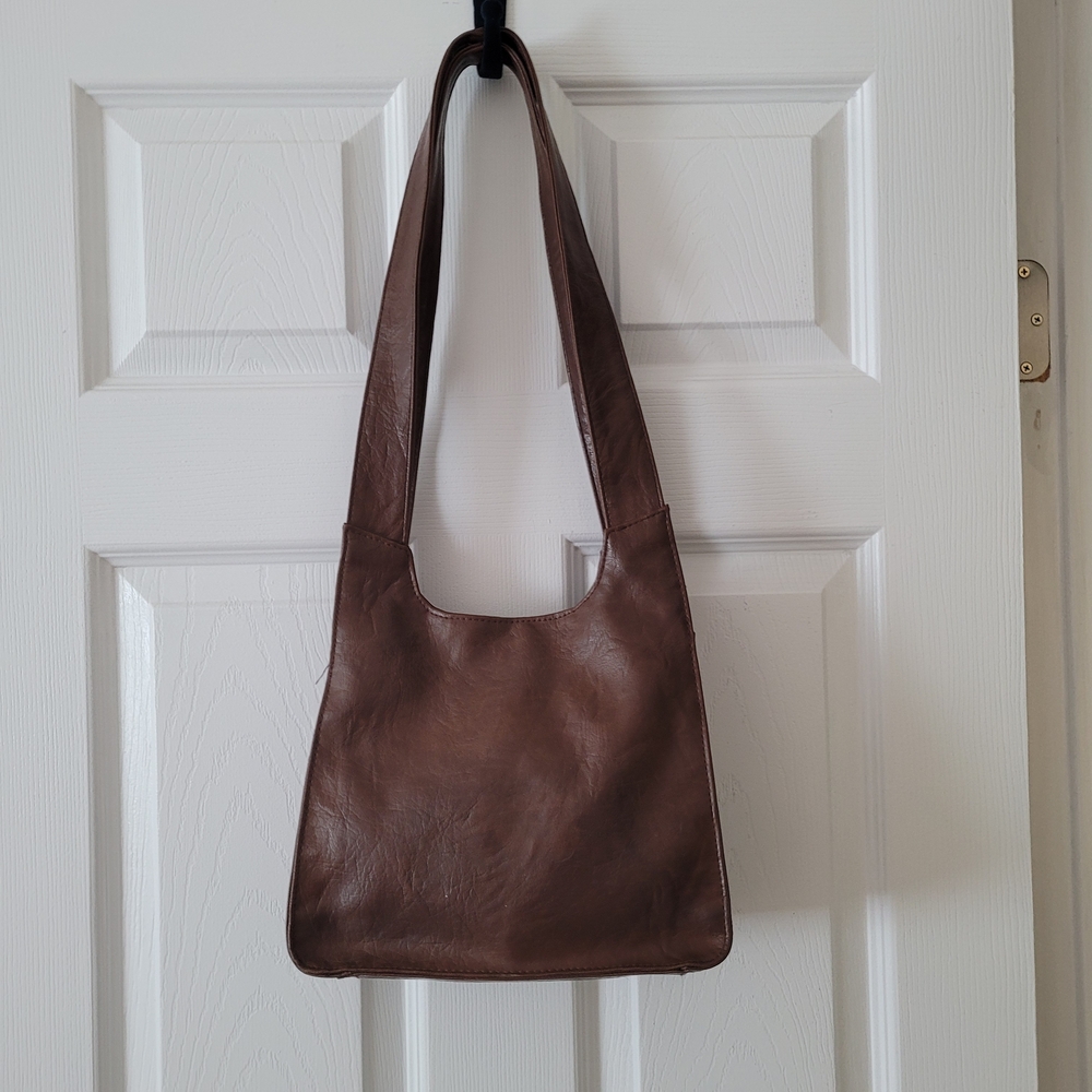 Chic Brown Leather Shoulder Bag